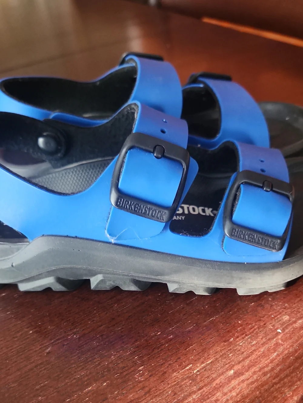 Birkenstock Kids Blue Two-Strap Sandals